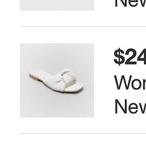 Women’s white slide sandles